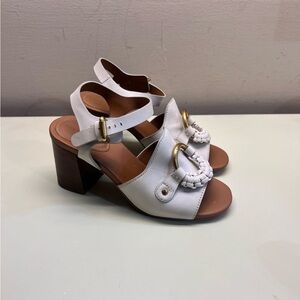 See by Chloe leather White and Tan Women's Sandals